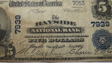 Load image into Gallery viewer, $5 1902 Bayside New York NY National Currency Bank Note Bill! Ch. #7939 RARE!