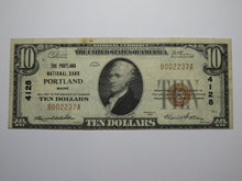 Load image into Gallery viewer, $10 1929 Portland Maine ME National Currency Bank Note Bill Charter #4128 VF