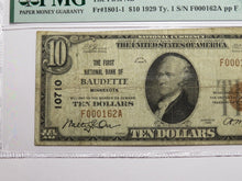 Load image into Gallery viewer, $10 1929 Baudette Minnesota MN National Currency Bank Note Bill Ch. #10710 VF20