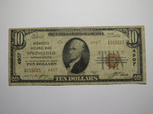 Load image into Gallery viewer, $10 1929 Springfield Massachusetts MA National Currency Bank Note Bill Ch #4907