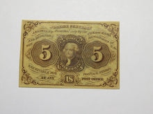 Load image into Gallery viewer, 1863 $.05 First Issue Fractional Currency Obsolete Bank Note Bill! 1st Issue XF