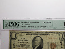 Load image into Gallery viewer, $10 1929 Baudette Minnesota MN National Currency Bank Note Bill Ch. #10710 F15