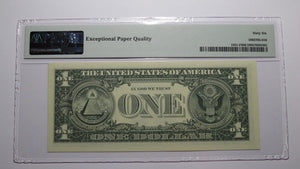 $1 1995 Radar Serial Number Federal Reserve Currency Bank Note Bill PMG UNC66EPQ