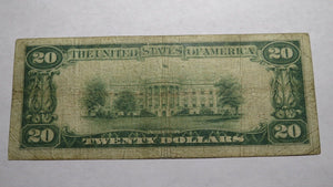 $20 1929 Evanston Illinois IL National Currency Bank Note Bill Ch. #5279 FINE!