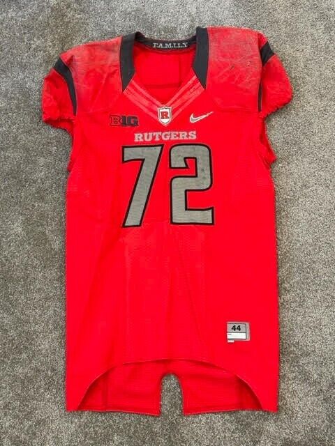 2014 Kaleb Johnson Rutgers Scarlet Knights Game Used Worn Football Jersey Big 10