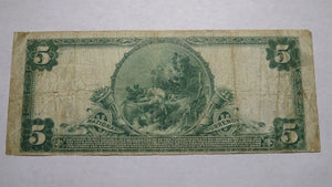 $5 1902 Woodridge New York NY National Currency Bank Note Bill Ch. #11059 RARE