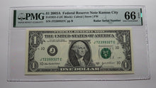 Load image into Gallery viewer, $1 2003 Radar Serial Number Federal Reserve Currency Bank Note Bill PMG UNC66EPQ