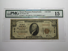 Load image into Gallery viewer, $10 1929 Mount Pleasant Pennsylvania National Currency Bank Note Bill #9198 Mt.