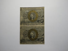 Load image into Gallery viewer, 1863 $.25 Second Issue Uncut Pair Fractional Currency Obsolete Postage Bank Note