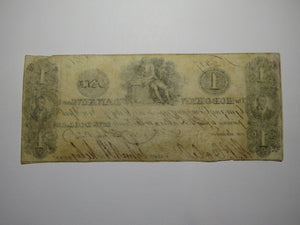 $1 1828 Hoboken New Jersey NJ Obsolete Currency Bank Note Bill Grazing Company