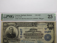 Load image into Gallery viewer, $10 1902 Conway Springs Kansas KS National Currency Bank Note Bill Ch #8467 VF25