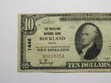 Load image into Gallery viewer, $10 1929 Rockland Maine ME National Currency Bank Note Bill Ch. #1446 FINE+