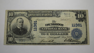 $10 1902 Dumont New Jersey NJ National Currency Bank Note Bill! Ch. #11361 VF