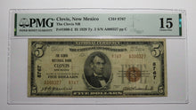 Load image into Gallery viewer, $5 1929 Clovis New Mexico NM National Currency Bank Note Bill Ch. #8767 F15 PMG