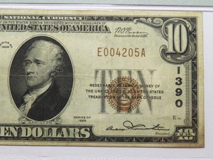 $10 1929 Wilmington Delaware National Currency Bank Note Bill Ch. #1390 VF30 PMG