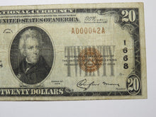 Load image into Gallery viewer, $20 1929 Boise Idaho ID National Currency Bank Note Bill Ch. #1668 Low Serial #