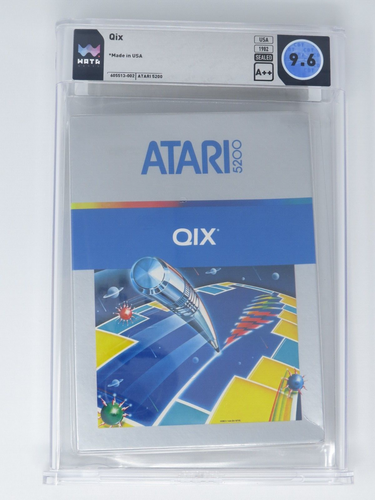 New Qix Sealed Atari 5200 Video Game Wata Graded 9.6 A++ Seal RARE 1982