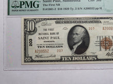 Load image into Gallery viewer, $10 1929 Saint Paul Minnesota National Currency Bank Note Bill Ch #2522 VF35 St.