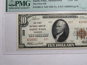 $10 1929 Saint Paul Minnesota National Currency Bank Note Bill Ch #2522 VF35 St.