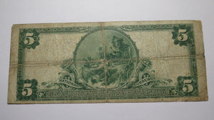 $5 1902 Stuart Virginia VA National Currency Bank Note Bill! Ch. #11901 RARE!