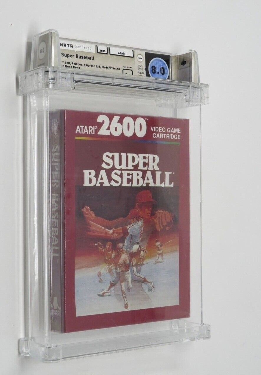 Brand New Super Baseball Atari 2600 Sealed Video Game Wata Graded 8.0 A+ Seal 