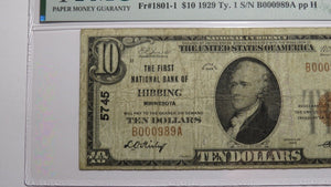 $10 1929 Hibbing Minnesota MN National Currency Bank Note Bill Ch. #5745 F15 PMG