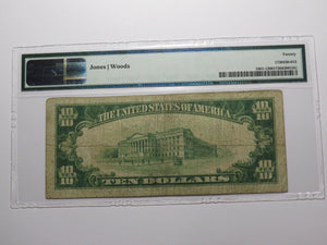 $10 1929 Hope New Jersey NJ National Currency Bank Note Bill Ch. #10118 VF20 PMG