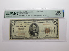 Load image into Gallery viewer, $5 1929 Morris Minnesota MN National Currency Bank Note Bill Ch. #6310 VF25 PMG