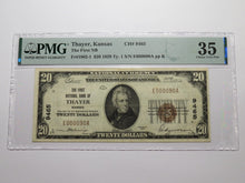 Load image into Gallery viewer, $20 1929 Thayer Kansas KS National Currency Bank Note Bill Ch. #9465 VF35 PMG