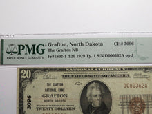 Load image into Gallery viewer, $20 1929 Grafton North Dakota ND National Currency Bank Note Bill Ch. #3096 VF25