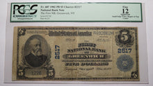 Load image into Gallery viewer, $5 1902 Greenwich New York NY National Currency Bank Note Bill Ch #2517 F12 PCGS