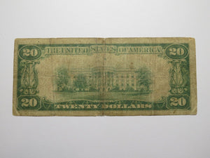 $20 1929 Brockport New York NY National Currency Bank Note Bill Charter #382 VG