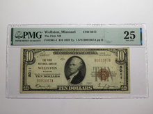 Load image into Gallery viewer, $10 1929 Wellston Missouri MO National Currency Bank Note Bill Ch #8011 VF25 PMG