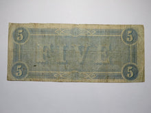 Load image into Gallery viewer, $5 1864 Richmond Virginia VA Confederate Currency Bank Note Bill RARE T69 FINE