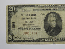 Load image into Gallery viewer, $20 1929 Derby Connecticut National Currency Bank Note Bill Ch. #1098 Birmingham