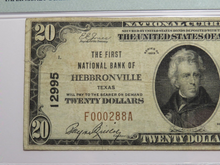 Load image into Gallery viewer, $20 1929 Hebbronville Texas TX National Currency Bank Note Bill Ch. #12995 VF20