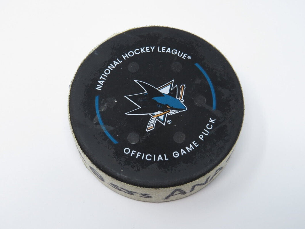 2022-23 Adam Henrique Anaheim Ducks Game Used NHL Goal Puck -Shattenkirk Assist