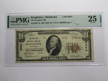 Load image into Gallery viewer, $10 1929 Kingfisher Oklahoma OK National Currency Bank Note Bill #9954 VF25 PMG