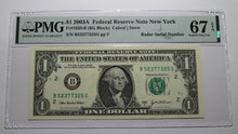 Load image into Gallery viewer, $1 2003 Radar Serial Number Federal Reserve Currency Bank Note Bill PMG UNC67EPQ