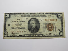 Load image into Gallery viewer, $20 1929 Chicago National Currency Fancy Serial # Federal Reserve Bank Note VF