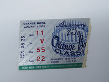 Load image into Gallery viewer, 1959 Orange Bowl Syracuse Vs. Oklahoma Sooners NCAA Football Ticket Stub