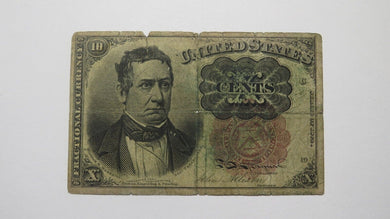 1874 $.10 Fifth Issue Fractional Currency Obsolete Bank Note Bill 5th Very Good