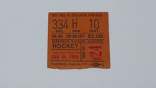 Load image into Gallery viewer, January 31, 1968 Rangers Vs. Blackhawks Hockey Ticket Stub 3rd Last Game @ MSG