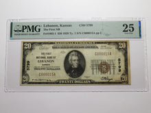 Load image into Gallery viewer, $20 1929 Lebanon Kansas KS National Currency Bank Note Bill Ch. #5799 VF25 PMG