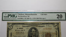 Load image into Gallery viewer, $5 1929 Chelsea Massachusetts MA National Currency Bank Note Bill #9651 VF20 PMG