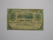 Load image into Gallery viewer, $.05 1860&#39;s New Haven Connecticut Obsolete Currency Bank Note Bill New York RR