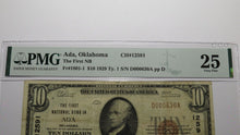 Load image into Gallery viewer, $10 1929 Ada Oklahoma OK National Currency Bank Note Bill Charter #12591 VF25