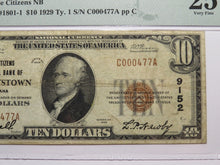 Load image into Gallery viewer, $10 1929 Knightstown Indiana IN National Currency Bank Note Bill #9152 VF25 PMG