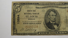 Load image into Gallery viewer, $5 1929 St. Louis Missouri MO National Currency Bank Note Bill! Ch. #13264