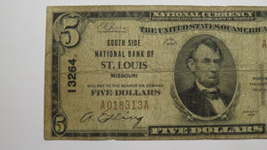 $5 1929 St. Louis Missouri MO National Currency Bank Note Bill! Ch. #13264